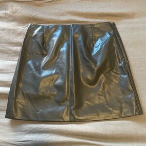 Cotton On Black Vegan Leather Mini Skirt